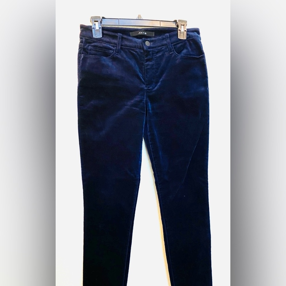Joes Jeans Navy Blue Velvet Skinny Pants Women W27 Slim Fit Trousers